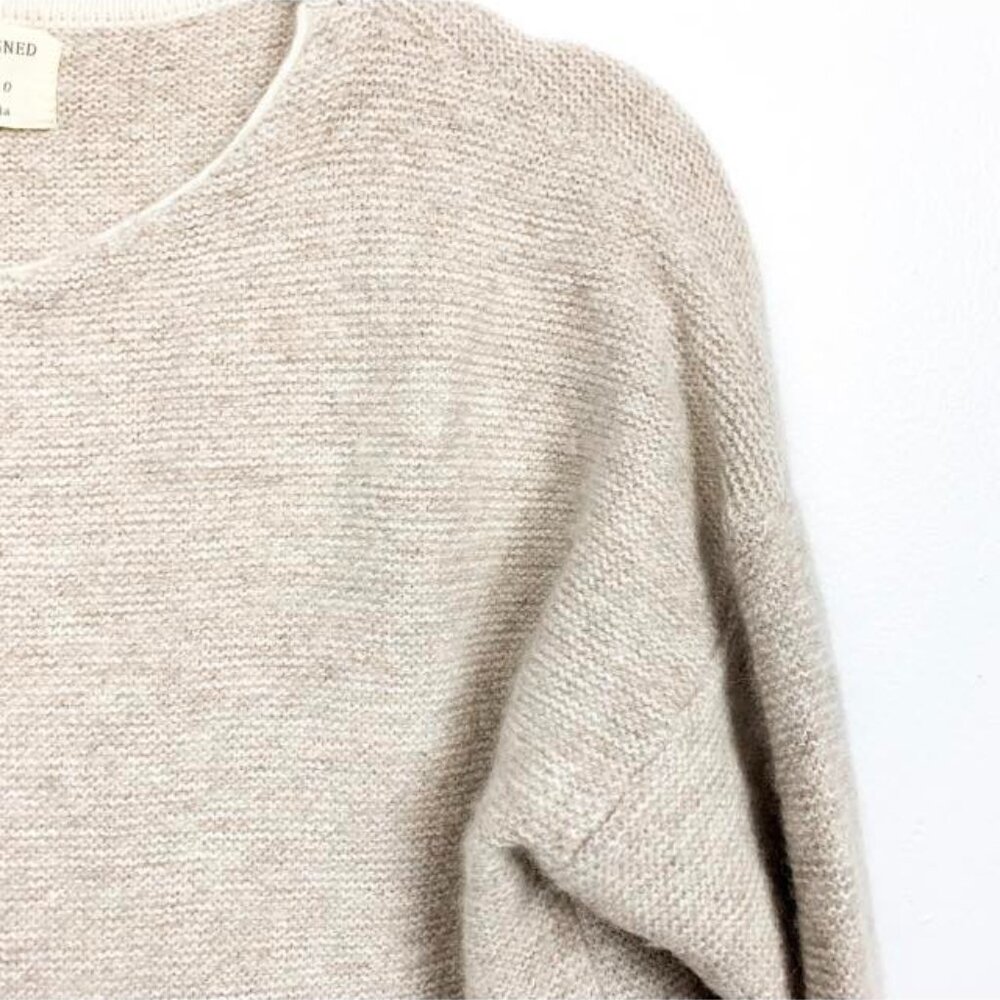 Cute Colour Block Tan and Off White Sweater - Picture 2 of 10